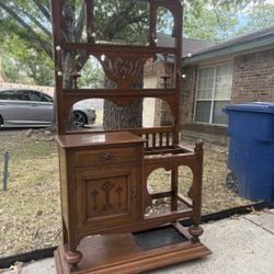 Hall Tree With Umbrella Pan/Hat Rack/Coat Rack