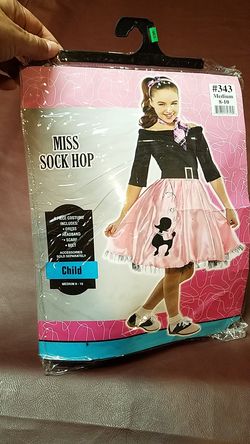 Girls Miss sock hop Halloween costume, medium size 8-10