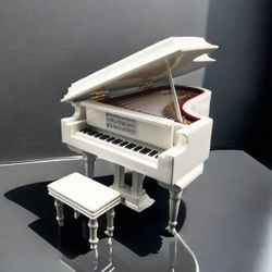 White Piano Music Box