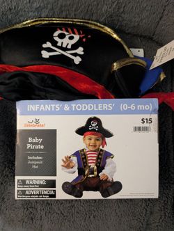 0 To 6 Month Halloween Costume Baby Pirate