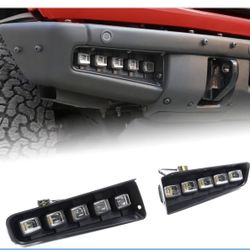 LED Fog Lights Turn Signal DRL 2/4 Door with 5 LEDs For Ford Bronco 2021-2025