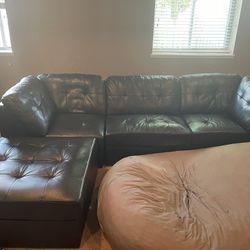 5-PC Bonded Leather Sectional