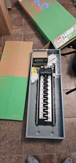 Square D
Homeline 200 Amp 40-Space 80-Circuit Panel w/ 3-20 Amp Single Pole, 2-30 Amp Double Pole Breakers, Cover-Value Pack