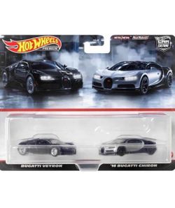 Hot Wheels HKF52 Premium 2-Pack Bugatti Veyron / '16 Bugatti Chiron [Mini Car]