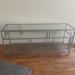 Glass tv table