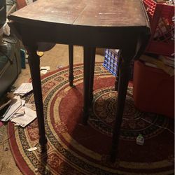 Real Antique Heavy Solid Nice Table Has Section Too