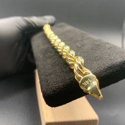 14K Stamped Miami Cuban Bracelet Rope 10MM 9IN
