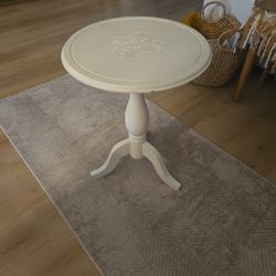 White Small Round Table 18" By 24 Height