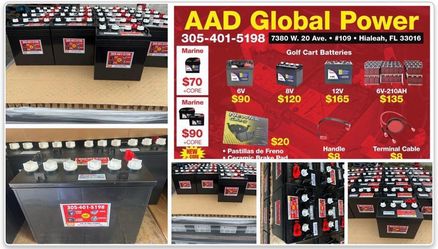 Nuevas baterías de 8volt para golf car con garantía de 1 año