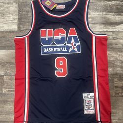 Michael Jordan (2X/3X) navy blue team USA throwback basketball Jersey Dream Team 
