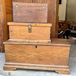 3 Lovely Antique Trunks (Prices in description)