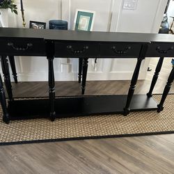 Black Sofa / Entryway Table