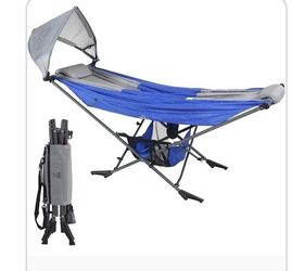 Portable Folding Hammock with Canopy and Stand
