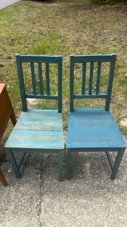 2 Solid Chairs.