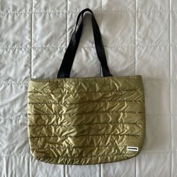 Converse quilted Puffer tote shoulder bag - bronze. Size Large 20x14in
