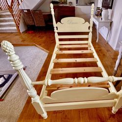 Solid Wood Twin Bed Frame Antique Rustic