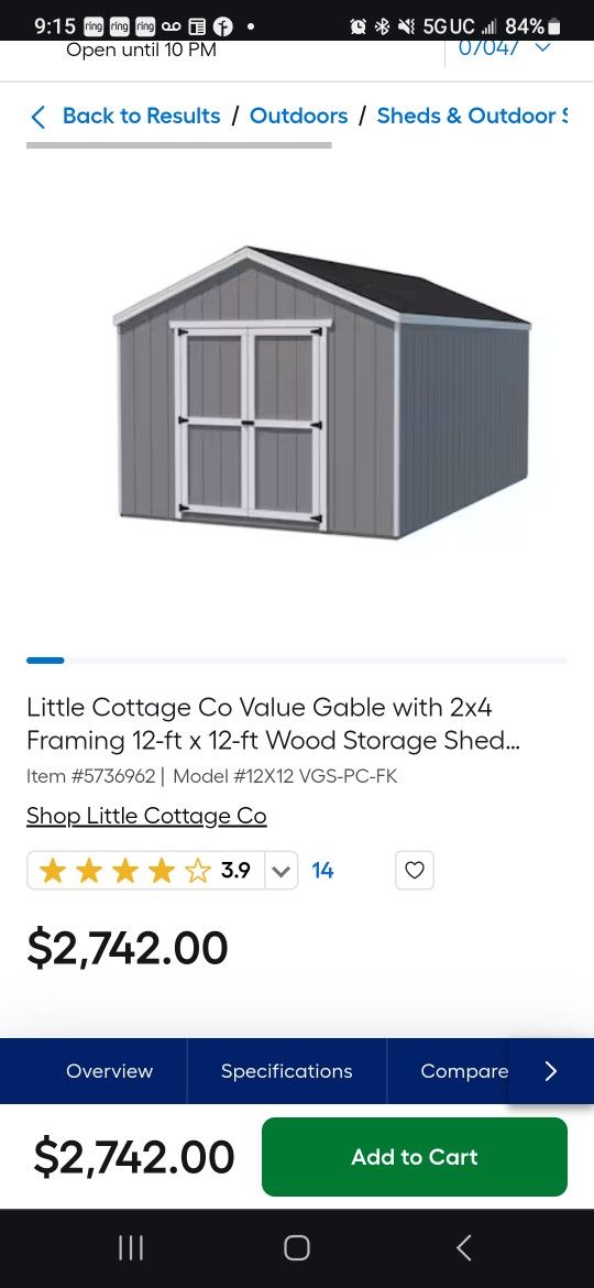 12x12 Shed