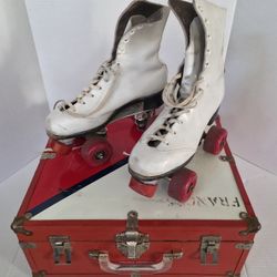 Vintage Chicago Roller Skates With Travel Case Size 4L