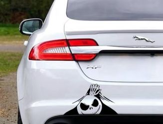 Brand New Never Used  Peekaboo Jack Skeleton Decal
