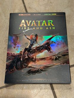 new Avatar Fire and Ash Bluray, digital code and bonus disc