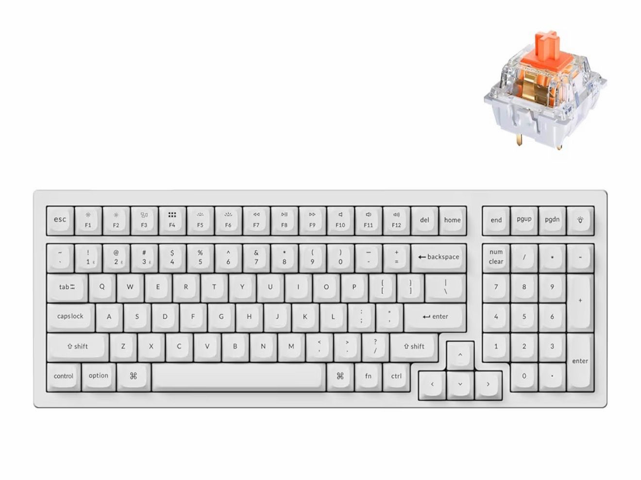 Keychron K4 Pro QMK/VIA Bluetooth Wireless Mechanical Keyboard, 96% Layout Custom Programmable Gaming Keyboard with White Backlit, Hot-Swappable K Pro
