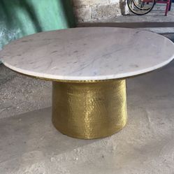Marble Top Gold Coffee Table
