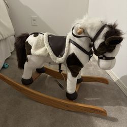 Chrisha Playful Plush Rocking Horse