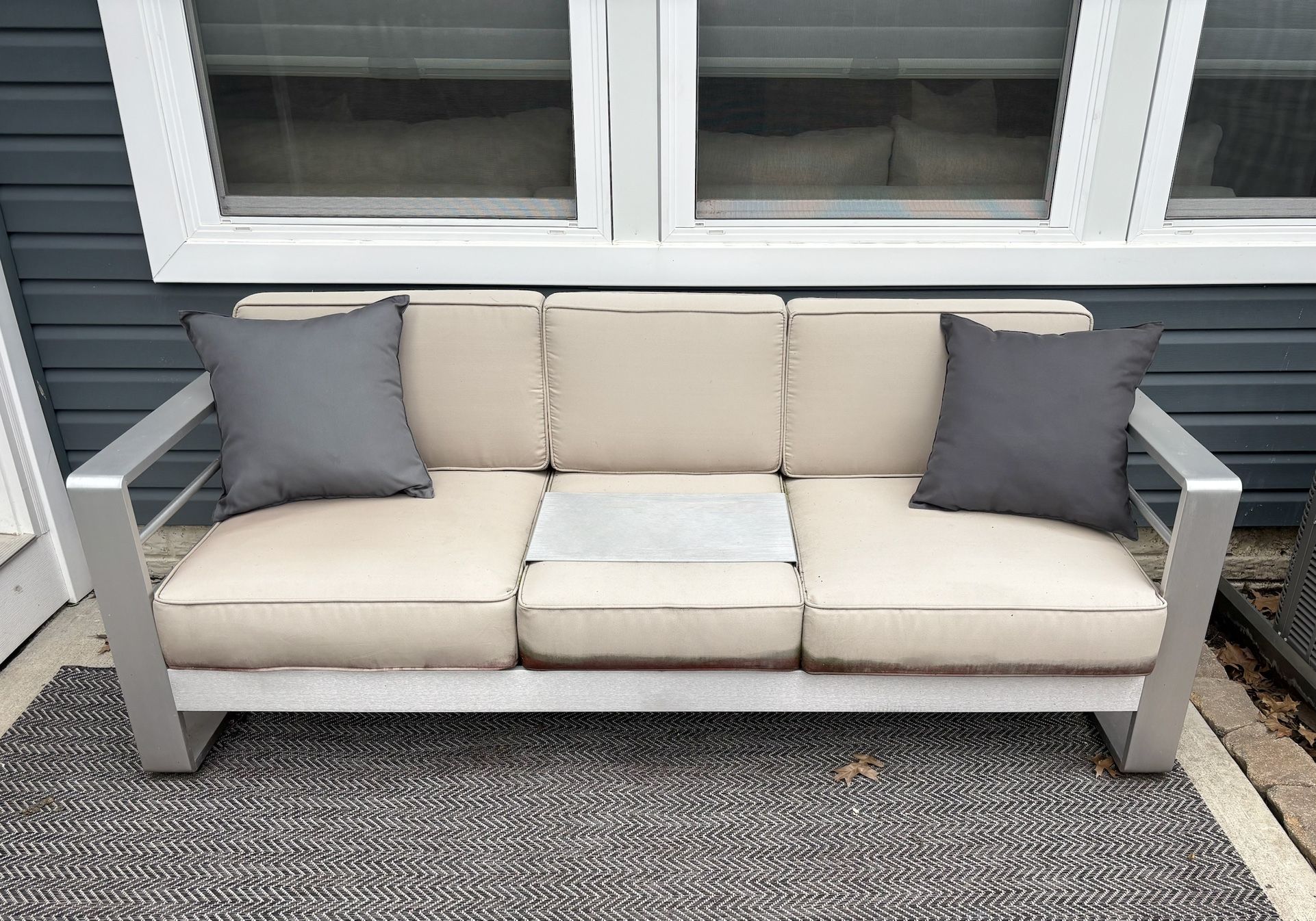 Outdoor Sofa - Seats Three + Removable tray Table