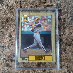 1987 Topps Barry Bonds Rookie Error Card #320.