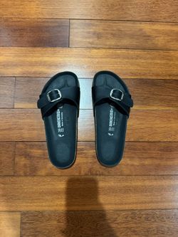 Birkenstock Madrid Big Buckle Sandals Black Sz. 8 NWOT