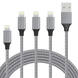 iPhone Charger, Lightning Cable 4PACK 1.5M*3pcs+0.15M Nylon Braided USB Charging Cable High Speed Data Sync Cord Compatible with iPhone 14/13/12 Pro