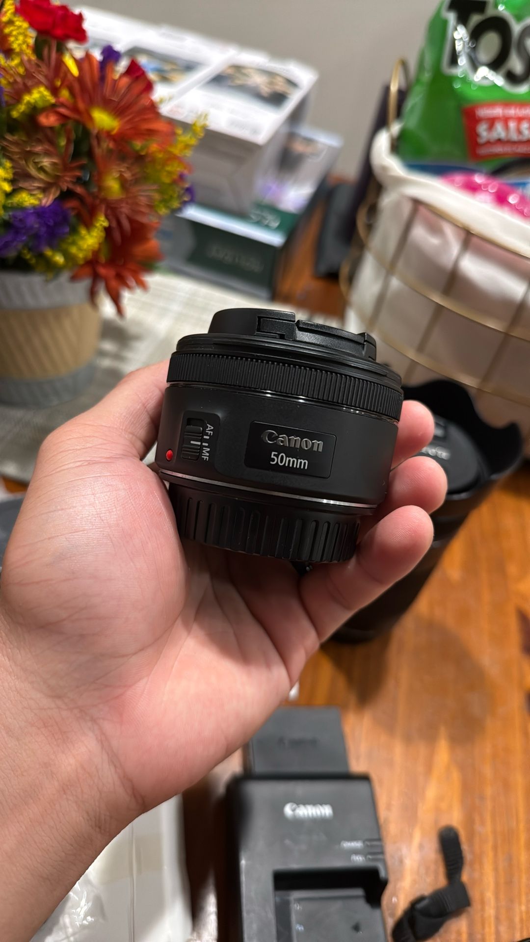 Canon 50mm f/ 1.8 EF Lens w/ Lens Hood