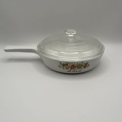 Vintage Corning Ware P-83-B Skillet W/Pyrex P-83-C Lid