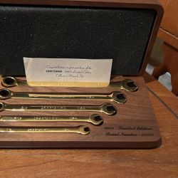 22k Gold Plated Craftsman Wrench Set 