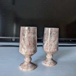 Vintage Marble Shot Glasses 