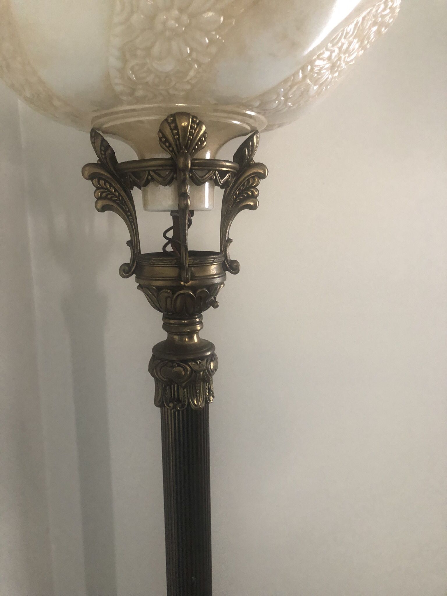 Vintage Torchiere Floor Lamp