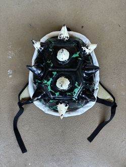 Bowser Spiky Backpack Spray Painted 