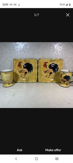 Rooster set dishes