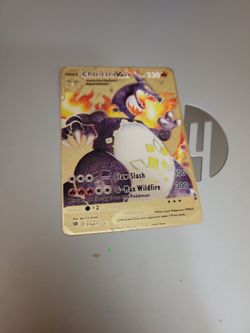 Shiny Charizard Vmax Gold Pokemon Card 