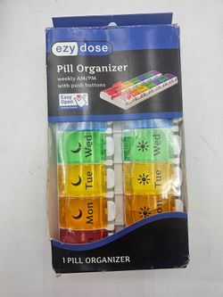 Weekly AM/PM Rainbow 7-Day Pill Organizer Morning & Night Medicine Box