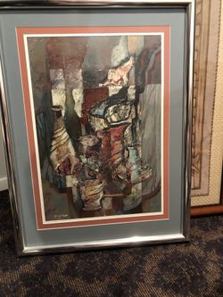 Abstract by an Artist from Israel well framed