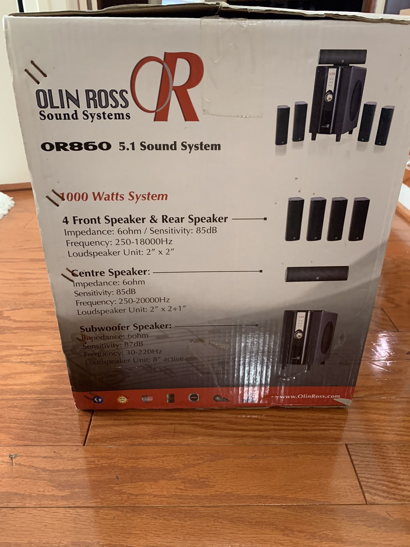 Olin Ross OR860 Surround Sound Speakers NEW IN BOX