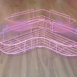 Pink Corner Shower Shelfs 