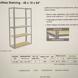2 Shelving Units