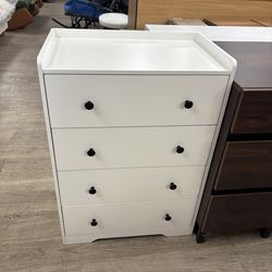 New white 4 drawers dresser