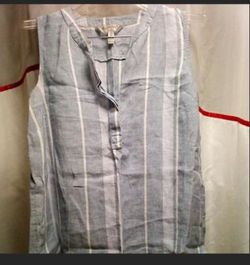 Ellen Tracy Linen Tank Top