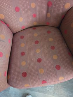 Polka Dot Upholstered Accent Chair