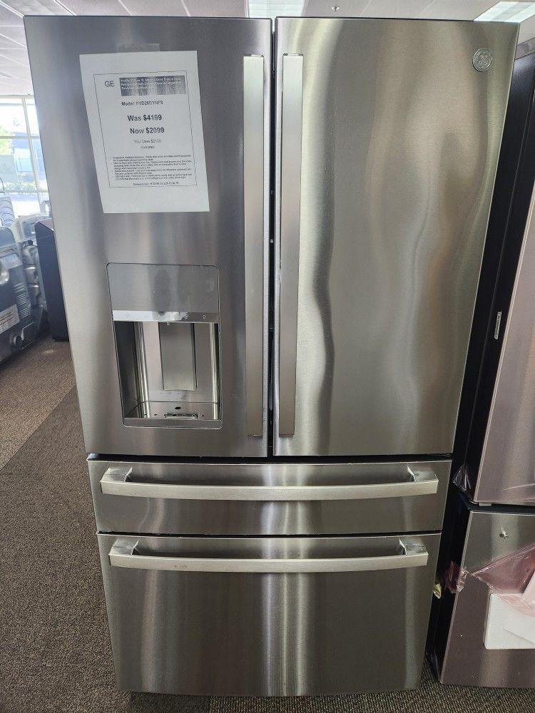Profile 27.9 cu. ft. Smart 4-Door French Door
Refrigerator with Door-in- Door in Fingerprint
Resistant Stainless Steel