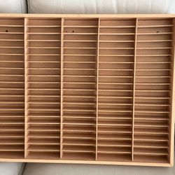 Wooden 100 Cassette Tapes Storage Rack