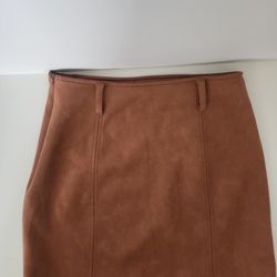 Suede CAMEL SKIRT (MEDIUM)